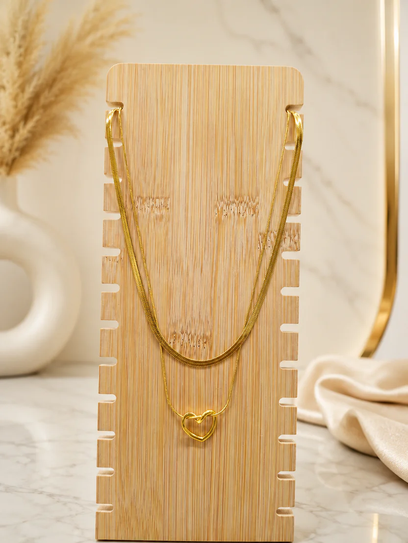 Double Chain Heart Pendant